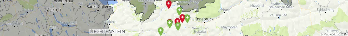 Kartenansicht für Apotheken-Notdienste in der Nähe von Pflach (Reutte, Tirol)